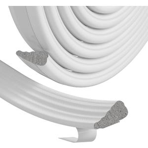 Weather Stripping Door Seal Strip for Door Frame,Window Insulation for Winter, Exterior Doors Soundproofing Gap Filler,Window Sealer Weather Stripping,Foam Windows Draft Stopper (White,2pcs196")