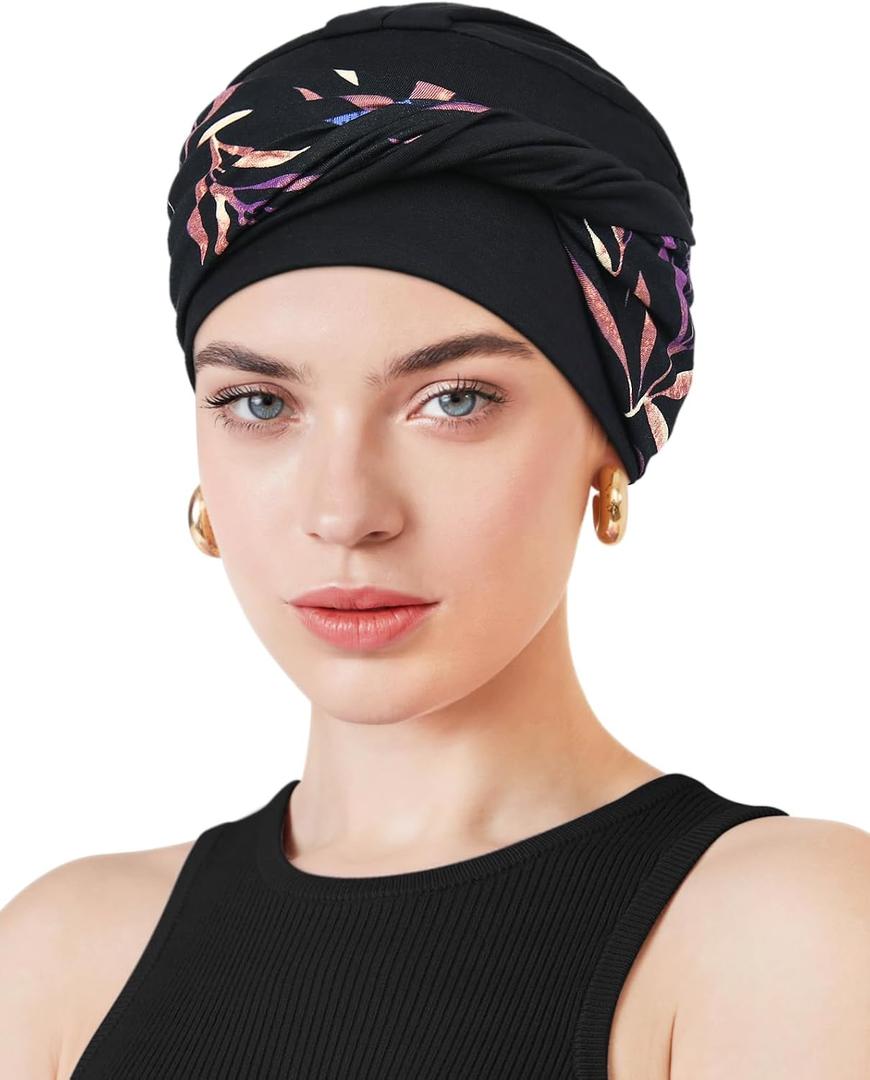 Movable Knot Beanies with Relaxed Stretch Elastic, Chemo Hats for Women