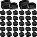 32 Pack Bed Risers, 1.38 Inch Stackable Furniture Risers Heavy Duty Bed Lifts Risers Blocks for Couch Table Desk Sofa Chair Legs Washing Machine Dorm Room Essentials (Black)