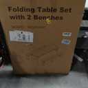 6' Picnic Table Set w/2 Benches 3-Piece 1-Case Camping Table Chair Set, 70" L x 26" W x 29" H