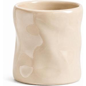 2 x Handcrafted Ceramic Makeup Brush Holder - Desktop Organizer cup Easy to Clean, Anti-Tip Design - Elegant Decorative Storage Cup for Vanity, Bathroom & Office 