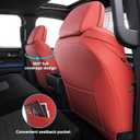 Car Seat Covers for Toyota Tacoma 2024 2025 2026 Double Cab (Gas Only), Full Set All Weather Faux Leather Pickup Truck Accessories, Full Coverage Custom Seat Protectors for Tacoma SR SR5 TRD (Red)