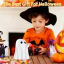 3 x Halloween Ghost Figurine - 3.15IN Funny Finger Ghost, Cute & Spooky Halloween Decor for Desktop, Indoor Christmas Decorations & Home Decor Gift for Friends(White)