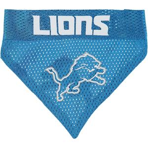 Pets First NFL Dog Bandana - Detroit Lions Reversible PET Bandana. 2 Sided Sports Bandana with a Premium Embroidery Team Logo, Small/Medium.