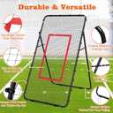 Nandae Adjustable Volleyball Rebounder Net 7x4 FT, Steel Frame & High-Tension PE Netting, Durable & Portable Volleyball Training Equipment Practice for Improving Volleying, Bumping, Spiking Skills (black)