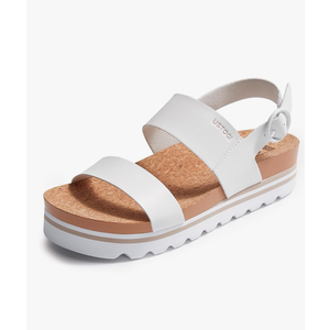 Women's Platform Sandals Arch Support Beach Slides for Woman Orthotic Summer Causal Cork Footbed Adjustable Buckle Elastic Band Cushion Cute Flatform 7