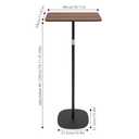 End Table, Height Adjustable Tall Side Tables Living Room, Small Standing Desk for Small Spaces,Square Drink Coffee Tables Sofa Table for Bedroom, Laptop Stand
