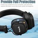 INF Replacement Earpads Cushions Compatible with Marshall Major IV On-Ear Headphone, 1 Pair Protein Leather Ear Pads with Soft Memory Foam, Noise Isolating Earpads(Black)