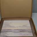 Gold Framed Wall Art Vintage Canvas Wall Art Aesthetic Coastal Landscape Sea Sky Artwork Prints Picture for Living Room Bedroom Farmhouse Bathroom Office Decor, 12x16