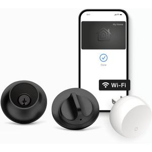 Level Smart Lock+ WiFi Deadbolt - World's Smallest Smart Lock - Apple Home Key & Voice Control - Matte Black