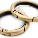 O Ring Spring, 10 PCS Opening Snap Trigger Clip Buckle Charm Purse Making (Brushed Brass,1")
