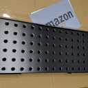 EVERHANGER Metal Pegboard Panels 24" x 12", Heavy Duty Steel Peg Boards for Garage, Pegboard Wall Organizer for Tool Storage and Organization, Black, 3 Pack