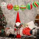 6 Pcs Christmas Paper Lantern 10" Red & Green Hanging Paper Lanterns Christmas Ceiling Hanging Decorations for Xmas Home Indoor Holiday Party Decor (Red&Green)