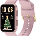 MorePro Health Fitness Tracker with Blood oxy-gen Monitor and 24/7 Heart Rate and Blood Pressure, Sleep Monitor, 120+ Sport Modes Waterproof Fitness Watch for Women Men Android iOS, Pink