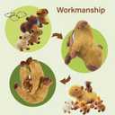 Capybara PlushCute Capybara Mommy Stuffed Animal with 4 Baby Capybara Plushies in TummyKawaii Capybara Plush Toy Gift for Kids Girls Boys