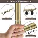 1 Inch Modern Double Window Curtain Rods,36-72 Inch Adjustable Telescoping Heavy Duty Stylish Drapery Rods Decorative Solid Square Allufer Finials for Dual Curtain Rod Window Treatment, Antique Bronze