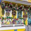 12 Ft Mardi Gras Ball Garland Purple Gold Green Beaded Garland Multi Colors Ball Ornaments for Festive Party Supplies Indoor Outdoor Home Carnival Decoration Accessories(1 Pcs)