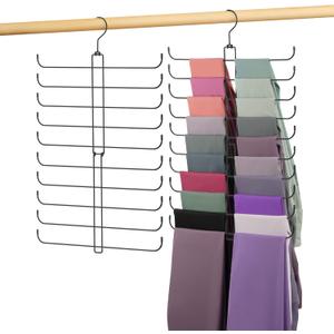 Leggings Hangers for Closet, Metal Yoga Pant Legging Organizer Holds 20 Leggings, 360 Rotating Space Saving Hanging Closet Organizers and Storage, Black (1 PACK)