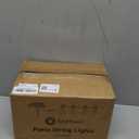 Brightown 58FT Solar String Lights Outdoor with Remote Cable Ties and Hooks, Commercial Grade Patio Lights with 26 LED Shatterproof Bulbs, 3 Light Modes Hanging Light for Backyard Party Decor