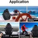 Boat Compass Flush Mount Compass, Marine Compass Dashboard with Light Pivoting, Dashboard Compass for Boat Car, Illuminated Dash Compass Surface Mount
