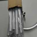 Corner Shower Curtain Rod, Silver Gray [39"-69"] x [55"-85"] Adjustable L Shaped Shower Rod No-Sagging 90 Degree Curved Curtain Rod for Bathroom Bathtub with 12 Ring Hooks & Ceiling Support
