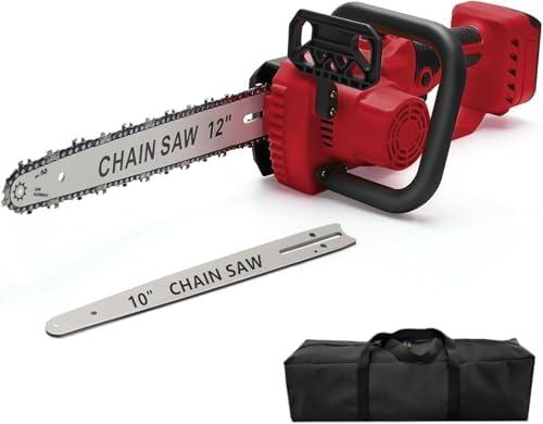 Mini Chainsaw Cordless Milwaukee 18V Battery, Brushless Electric Chainsaw 12"/ 10" with Auto Oiler & Security Lock, for Tree Trimming, Branch Wood Cutting (Tool Only)
