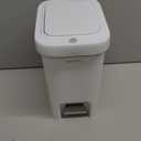 MOPALL 1.9 Gallon Slim Bathroom Trash Can with Lid Soft Close, Garbage Can with Pop-Up Lid & Step On Foot Pedal, Small Trash Bin Trashcan Waste Basket for Toilet, Office, Bedroom, Kitchen, Living Room