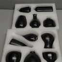 Black Ceramic Bud Vase Set of 11, Small Vases for Pampas Grass, Flowers, Mini Vases for Modern Home Decor, Minimalist Decor, for Living Room, Dining Table & Shelves