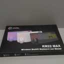 Wireless Keyboard and Mouse Combo - 9 Backlit Effects, RGB, Ergo Wrist Rest, Phone Holder, 2.4G Full Size, Rechargeable, Sleep Mode, KM22 MAX Quiet Set for Computer, PC, Laptop, Mac, Windows- SABLUTE (Classic Black)