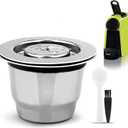 Stainless Steel Reusable Capsule Refillable Crema Coffee Capsule Pod With Reusbale Lid Compatible for Nespre*so Machines
