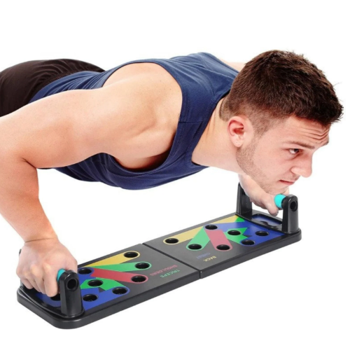 Push Up Board 9 in 1 Home Workout Equipment Multi-Functional Pushup Bar System Fitness Floor Chest Muscle Exercise Professional Equipment Burn Fat Strength Training Arm