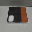 TUCCH Wallet Case for iPhone 17 Pro (6.3") 2025, RFID Blocking 4 Card Slots, Kickstand, Shockproof TPU Shell, PU Leather, Magnetic Closure, Protective Flip Folio Cover, Black & Brown