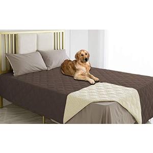 Ameritex Waterproof Dog Bed Cover Pet Blanket with Anti-Slip Back for Furniture Bed Couch Sofa (82x120 Inch (Pack of 1), Chocolate)
