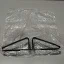 Freestanding Pet Gate Metal Support Feet, Triangle Support Feet Set of 2 for Extra Wide Foldable Pet Gate, Easy to Install, A Pair of Safety Fence Feet for Wooden Dog Gate, Black