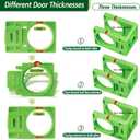 KATA 1-3/8" - 1-3/4" Door Lock Installation Kit with Large Chip-Clearance Slots, Door Lock Hole Saw for Deadbolts and Locksets for Wooden Doors with Guide Template, Carbon Steel, Green