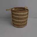 Woven Planter Basket Flower Pot Cover Multifunctional Storage Plant Container for Home Artificial Flowers Patio Dried Flowers 28cmx28cm (23cmx23cm)