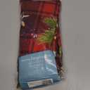 Newbridge Christmas Red Spruce Plaid Set of 4 Fabric Napkins  Holly, Pinecones & Evergreen Winter Print, Soil Resistant No-Iron Holiday Table Linens