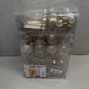 SHareconn 86PCS Christmas Tree Ornaments Clear Set,Shatterproof and Clear Plastic Baubles for Xmas Tree Decor, Holiday Wedding Party Decoration,Champagne