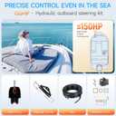 150HP Outboard Hydraulic Steering Kit, Hydraulic Steering System Consists of a Hydraulic Cylinder, a Steering Pump, Hydraulic Hoses and Installation Accessories,Suitable for Outboard Motors