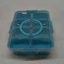 Compartment Tray with a Lid and Handle, Portable Transparent Storage Box, an 8-Compartment Snack Tray with Lid