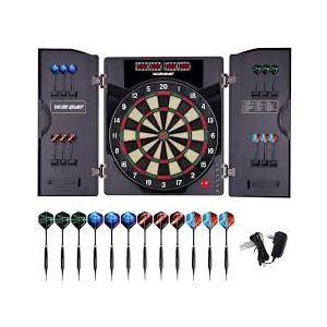 Electronic Dart Board LED Electric Digital Dart Boards for Adults with Cabinet with 12 Soft Tip Dartboard Set