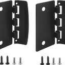 Flip Action Door Lock, Reversible Privacy Lock with Anti-Lock Out Screw for Child Safe Mode and Home Defense, 2 Pack (Black)