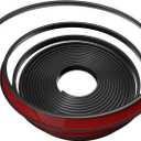 U-Shape Edge Banding, 1 inch x 20ft Edge TPE Self Adhesive Veneer Edging Trim Flexible Edge Protector, Strip for Countertop Cabinets Table Restoration Shelves, Black
