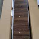 FATORRI 8 Cube Storage Organizer Bookshelf with Storage, Horizontal Bookcase with 4 Doors, Long Wooden Book Shelf for Living Room, Home Office (Dark Walnut)