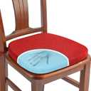 SINOSSO 1 Pack Memory Foam Chair Cushions for Dining Chair, Friendly Woven Fabric 16" U-Shape Comfortable Kitchen Chair Pad, Removable Slip Resistant Seat Cushion (1 Piece, Red)