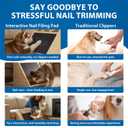 Dog Nail Scratch Board with Treat: Wooden Dog Nail File Board with 2PCS Replaceable Sandpaper, Quiet Dog Nail Trimmer Alternative for Stress-Free Nail Care (Natural Pine)