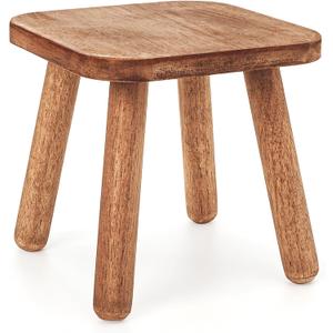 Youeon 9 Inch Small Wooden Step Stool, Non-Slip One Step Stool for Adults, Holds up to 300 Lbs, Portable & Sturdy, Footstool for Bedroom, Bathroom, Kitchen, Easy to Assemble, 9.3"L x 9.3"W x 9.3"H