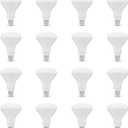 Amazon Basics BR30 LED Light Bulb, 65 Watt Equivalent, Energy Efficient 11W, E26 Standard Base, Daylight White 5000K, Dimmable, 10,000 Hour Lifetime , 16-Pack