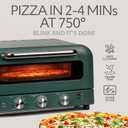WILLOW Eco Series Electric Indoor Pizza Oven 1800W, 5 Presets, Heats up to 750F, Countertop Pizza Maker with 12" Ceramic Stone for Pizzeria-Style Crust, Scraper and Cutter Included - GREEN