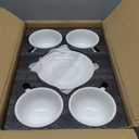 LE TAUCI Cappuccino Cups with Saucers 8 oz, Set of 4 Large Ceramic Coffee Cup Set for Latte, Au Lait, Flat White, Mocha, Tea Cup Set, Dishwasher Safe, Embossed Coffee Cups, White